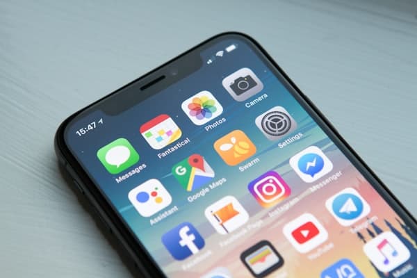 Worker checking shift on phone